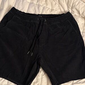 Brixton Black Corduroy Relaxed-Fit Shorts